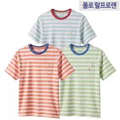 [미국정품][성인착용가능]폴로 랄프로렌 보이즈 스트라이프 포켓 라운드티
