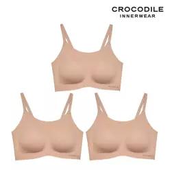 [크로커다일] 소프트 나일론모달 패드일체형 스트랩 브라3종 토프베이지 CDWBR5O19_3