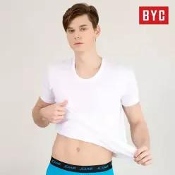 BYC 남자 순면 반팔런닝 4매세트