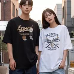30%즉시할인 남여공용 긴팔티셔츠 오버핏 빅사이즈 반팔티셔츠/긴팔티/면티/라운드티/무지티