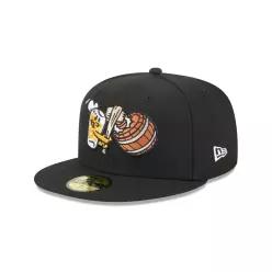 뉴에라 뉴 에라 남성용 블랙 웨스트 미시간 화이트캡스 테마 나이트 59FIFTY 피트 모자 7624099