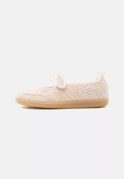 adidas 아디다스 오리지널스 삼바 제인 발레리나 - 발목 끈 발레 펌프스 쿼츠/헤일로 블러쉬/골드 컬러 메