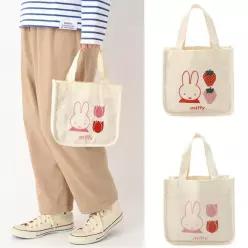 미피 자수 미니 토트백(가방)_딸기튤립 W24xH24xD11.5cm