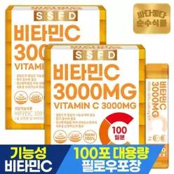 순수식품 비타민C 3000MG 100포x2박스 실속형 고함량 분말스틱