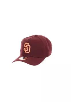 뉴에라 샌디에이고 파드레스 MLB 50주년 기념 사이드패치 9포티 A-프레임 스냅백 - 캡 와인레드 7483900