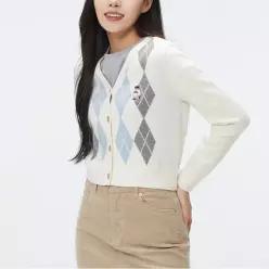 (우디) 아가일 카디건 (SPCKF12G61-O)