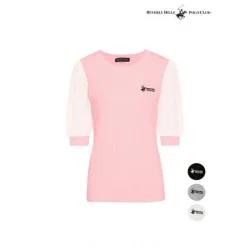 비버리힐스폴로클럽 여성 아이린 미니 꽈배기 니트 반팔티 TK423 937641