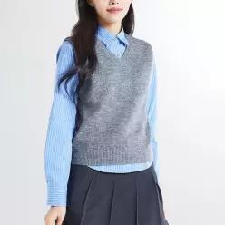 [하프클럽/]헤어리 브이넥 베스트 (SPKVF12W12-O)