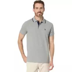 US POLO ASSN USPA 남성 반팔 폴로 티셔츠 카라티 슬림핏 Solid Stretch 피케 셔츠 426
