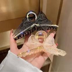 [룽스_66]겔랑 여성헤어핀 화려한 기본 큐빅 집게핀