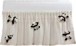Air conditioning windshield cute panda cartoon doll curtain dustproof antidirect blow cotton and