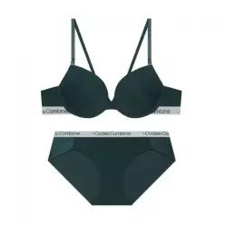 매장정품 CODES COMBINE 코데즈컴바인 INNERWEAR 실버밴드 에센셜 브라 햄팬티 세트_딥그린 CEWRP181DGR 18