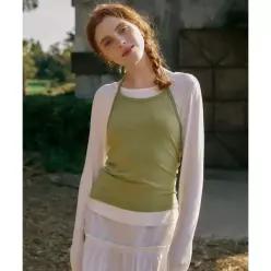 SPAO 홀터넥 레이어드 긴팔티 SPLWG23G03