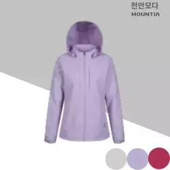 마운티아 여성 봄 가을 방풍 생활방수 바람막이 점퍼 등산 단체복 오디너리자켓6 1MQJKS4501 라벤더_CA