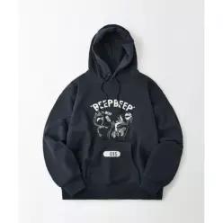 매장정품 아웃스탠딩 OUTSTANDING [LOONEY TUNES] HOOD SWEAT(BEEP BEEP)_NAVY OS26SSHD10NA 310002