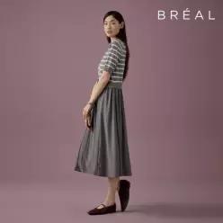 브리엘 버튼 스트라이프 원피스 1종