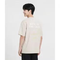 내셔널지오그래픽 N262UTS991 프로즌에어 레터링 그래픽 세미오버핏 반팔 티셔츠 SILVER BIRCH