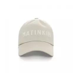 마뗑킴 APPLIQUE FELT LOGO BALL CAP IN LIGHT GREY 볼캡 모