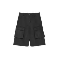 마뗑킴 COATED COTTON BERMUDA PANTS FOR 남성 IN CHARCOAL