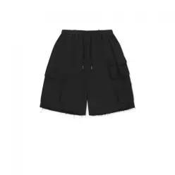 마뗑킴 TERRY UTILITY POCKET BERMUDA PANTS IN BLACK 반바