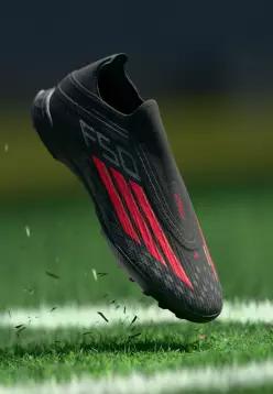 Adidas 아디다스 퍼포먼스 F50 프로 레이스리스 터프 유니섹스 - 축구화 핵심 검정/선명한 빨강 7872655