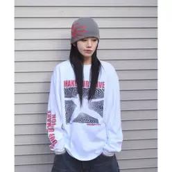 매장정품 아모우 AMOU Wave man long sleeve White AM26SSLS06WH 152380