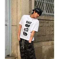 매장정품 아모우 AMOU KALT Lips Half T-Shirts White AM26SSHS05WH 152358