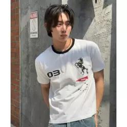 매장정품 아모우 AMOU Sporty Horse Half T-shirts WHITE AM26SSHS20WH 152342