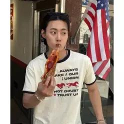매장정품 아모우 AMOU Runing horse Ringer T-shirts IVORY AM26SSHIV 152339