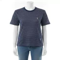 AMI 26SS 스트라이프 코튼 아미 드 꾀흐 티셔츠 FTS373 JE0212 A044 4110891