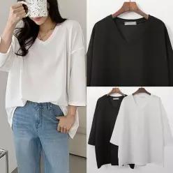 마담 빅사이즈 큰옷 타이브이루즈7부박시티 G458H310