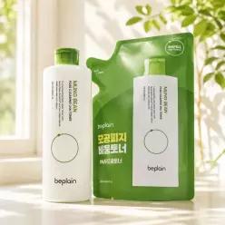 [1+1/피지케어] 비플레인 녹두 모공 클리어링 라하 토너 265ml 기획 (+265ml 리필팩)