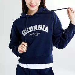 [스파오][스파오] (GEORGIA) 크롭 후드풀오버 (기모) (SPMHE4TG40-K)