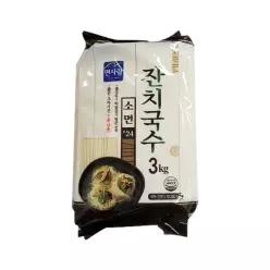 면사랑 사리면 안퍼지는 전통 대용량 쫄깃한 소면 잔치국수 소면 3kg 1개