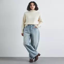 [무료배송] SPAO 여성 벌룬 와이드 진_SPTJG23G53