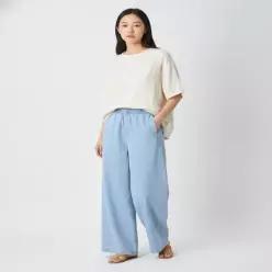 [무료배송] SPAO 여성 와이드 밴딩 팬츠 (데님)_SPTJG24G55