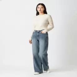 [무료배송] SPAO 여성 빈티지 롱 와이드 진_SPTJG23G56