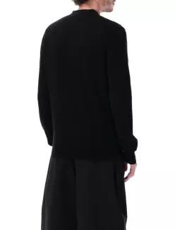 24FW 꼼데가르송 V넥 하트 와펜 가디건 AXN008051 1 black