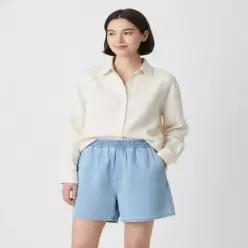 [무료배송] SPAO 여성 밴딩 쇼츠 (데님) (RE)_SPTNG38G02