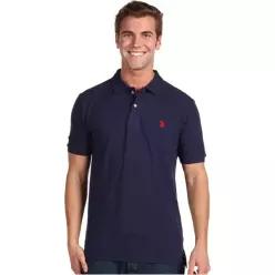 US POLO ASSN USPA 남성 반팔 폴로 티셔츠 카라티 Solid Cotton 피케 + 스몰 포니 42801