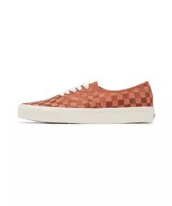 매장정품  VANS VN0009PVORA1 어센틱 엠브로이더드 체크 오렌지 1 가벼운신발 여