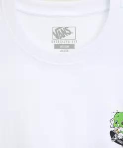 매장정품 VANS VN0012PVWHT1 둘리 코리아 크루 반소매 티셔츠 화이트 1 라운드티