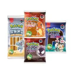 (G)(30주년앰블럼띠부씰) 삼립 포켓몬빵 5종 12봉 (알통몬/고오스/파이리/로켓단)