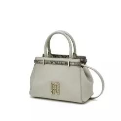 [국내정품] 닥스 DAKS WOMENS ACCESSORIES [NEW DD AMBER] 민트 파이톤 배색 가죽 토트백 S DCBA4F092T1 12