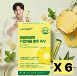 뉴트리디데이 브로멜라인 파인애플 발효 효소 30포, 6개
