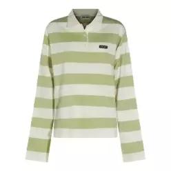 [Q11]미우미우 MJLA60SOOO195LF05KA 여성 폴로셔츠 피케셔츠 WHITE AND GREEN COTTON POLO S