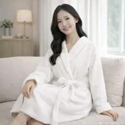 [롯데백화점]비비안 [대박할인] (남녀공용) 아이스쿨 냉감 듀라론 솔리드 로브 가운 GW8908