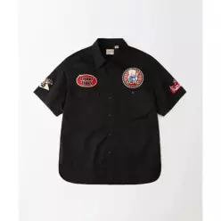 OUTSTANDING [LOONEY TUNES] TRIPLE STITCH MECHANIC HALF SHIRT_BLACK 192497