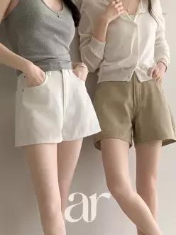 (2기장/S2XL) 세미 A라인 3부 코튼반바지 여름반바지 데일리팬츠 베이직팬츠 캐주얼룩 ps5880