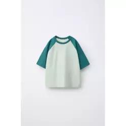 자라 래글런 소매 티셔츠 - 덕 블루 5644/991/442